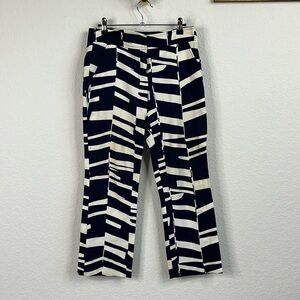 Trina Turk Patterned Geometric Wide Leg Trouser Pants